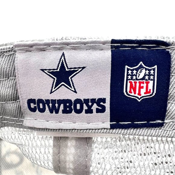 Dallas Cowboys Football NFL Star Mesh Strap Back Cap Hat Womens OS Pink White - Picture 5 of 9